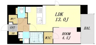 Splendide NAMBAIII【13階】の間取り