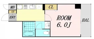 グランカーサ都島【8階】の間取り