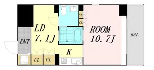 アーデンタワー南堀江【8階】の間取り