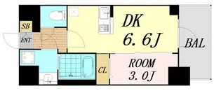 エスリード弁天町NORTH RESIDENCE【10階】の間取り