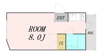 シティハイム木川【4階】の間取り