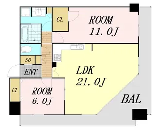 フェニックス日本橋高津【9階】の間取り