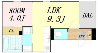 LEGARE桃谷【1階】の間取り