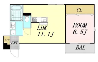 大阪府大阪市中央区上本町西2丁目【マンション】の間取り
