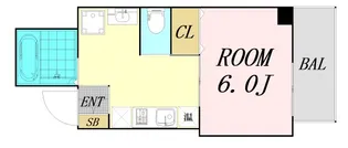 みおつくし堂島Ⅱ【4階】の間取り