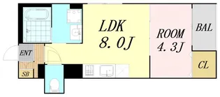 Iris淡路【3階】の間取り