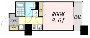 メゾン・ド・ヴィレ大阪城公園前【15階】の間取り