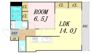 CITYSPIRE幸町【6階】の間取り