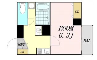 みおつくし東なんば【3階】の間取り