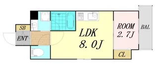 Fortuney江坂Ⅱ【7階】の間取り