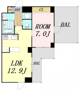 ソルレヴェンテ梅田【8階】の間取り