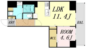 LAZO内久宝寺【4階】の間取り