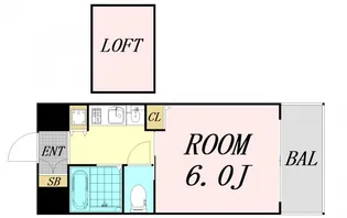 エステムコート梅田東アクアパレス【7階】の間取り