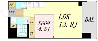 プレジオ永和ASIAN【4階】の間取り