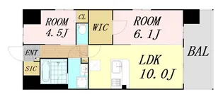 スプランディッド梅田グランノース【4階】の間取り