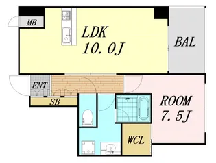 アーデンタワー福島ウエスト【12階】の間取り