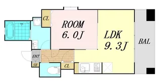 アーデンタワー立売堀【13階】の間取り