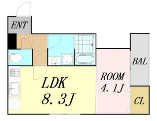 大阪府吹田市内本町1丁目【アパート】の間取り