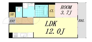 ES-Grande大阪City Avenue【7階】の間取り