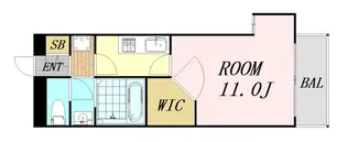 CITY SPIRE桜川Ⅱ【8階】の間取り