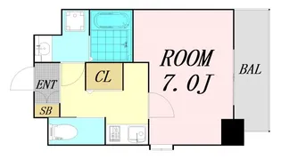 大阪府大阪市西区南堀江1丁目【マンション】の間取り