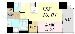 1LDKの間取り画像