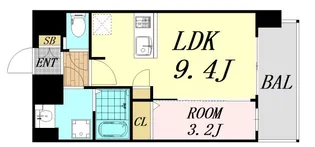 大阪府大阪市東成区東今里2丁目【マンション】の間取り