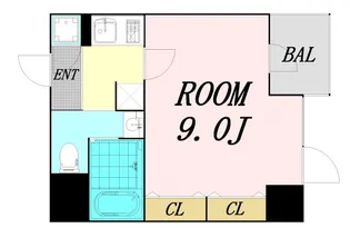 ルクレ西長堀【4階】の間取り