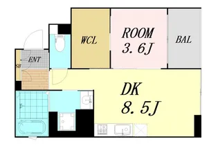 大阪府大阪市中央区内久宝寺町2丁目【マンション】の間取り