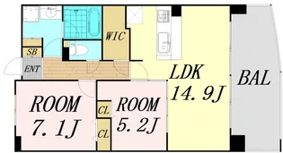 大阪府大阪市東淀川区菅原2丁目【マンション】の間取り
