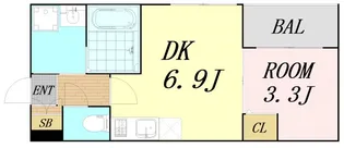 グランディオ鶴橋【1階】の間取り