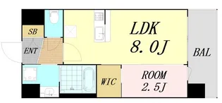 セレニテ南堀江エクラ【6階】の間取り