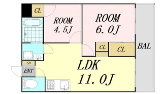 ハイツ最上【2階】の間取り