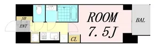 S-RESIDENCE難波Briller【6階】の間取り