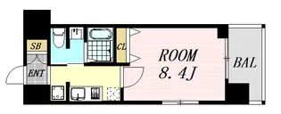 グランカーサ梅田北【14階】の間取り