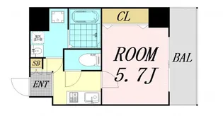 大阪府大阪市西区本田2丁目【マンション】の間取り