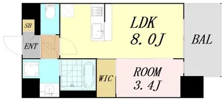 エスリードレジデンス大阪福島シティスクエア【3階】の間取り