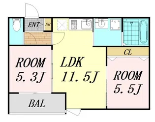 ボヌール緑地公園【1階】の間取り