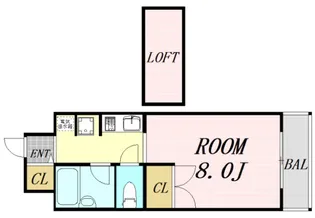 ミールズ江坂【2階】の間取り