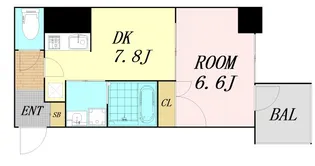サムティ難波グレイス【11階】の間取り