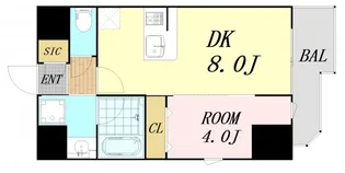 エステムコート大阪福島ルアーナ【5階】の間取り
