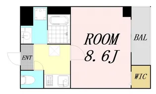 ソリティア桃谷【1階】の間取り