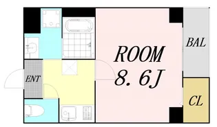 ソリティア桃谷【3階】の間取り