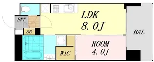大阪府大阪市西区北堀江3丁目【マンション】の間取り