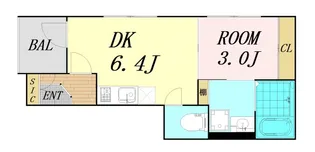 大阪府大阪市城東区野江1丁目【アパート】の間取り