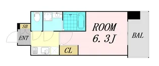大阪府大阪市福島区大開3丁目【マンション】の間取り