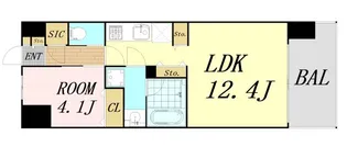 大阪府大阪市北区大淀中5丁目【マンション】の間取り