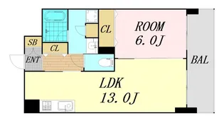 大阪府大阪市浪速区稲荷1丁目【マンション】の間取り