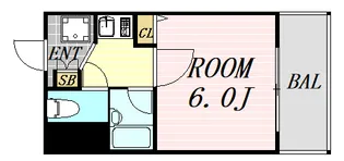 エスリード大阪城北【6階】の間取り