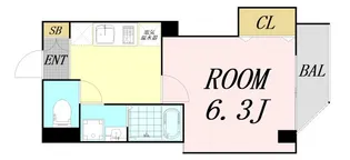 みおつくし京橋【5階】の間取り